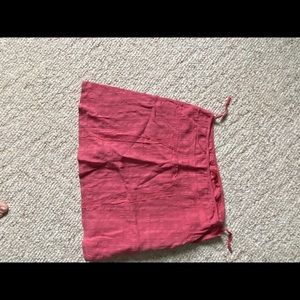 Size 8 Prana skirt, pink with ruffles. Comes to mid thigh